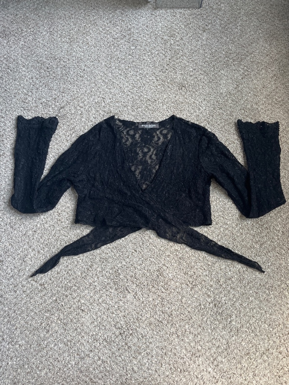 Lace tie top